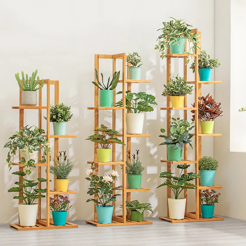 Bamboo 5 / 6 Tier Plant Stand Rack
