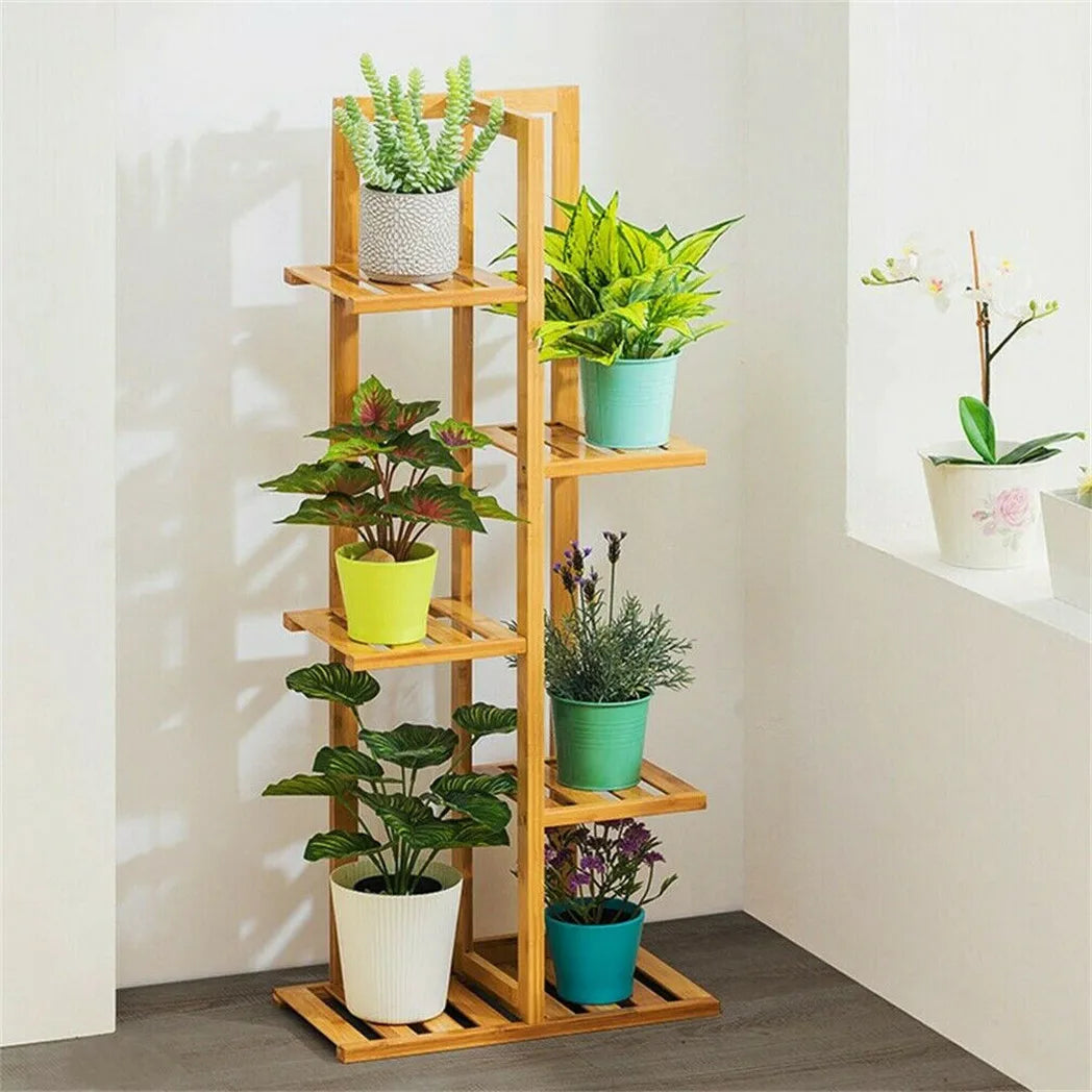 Bamboo 5 / 6 Tier Plant Stand Rack