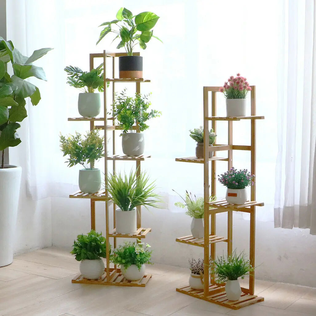 Bamboo 5 / 6 Tier Plant Stand Rack