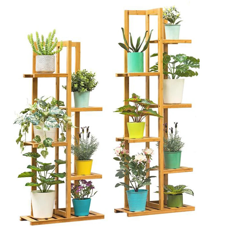 Bamboo 5 / 6 Tier Plant Stand Rack