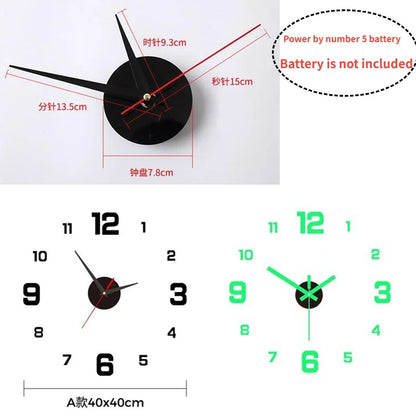 Luminous Frameless Acrylic Wall Clock