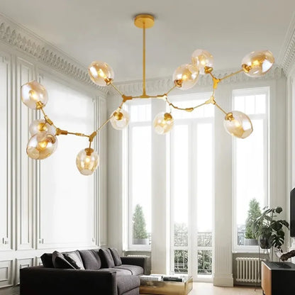 Nordic Luxury LED Molecular chandelier