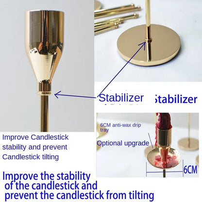 European Metal Candle Holder