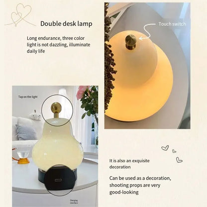 LED Cream Pear Table Lamp