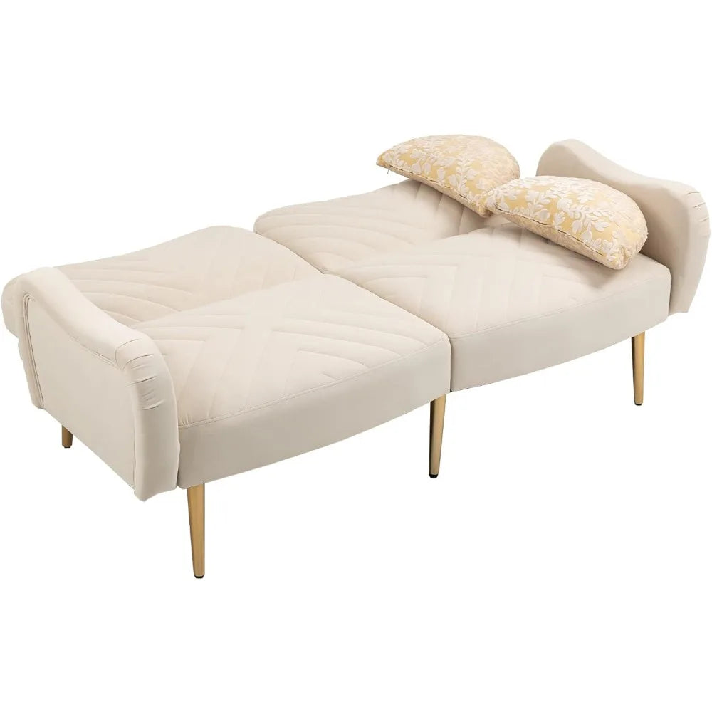 HomSof Loveseat Beige Modern Sofa