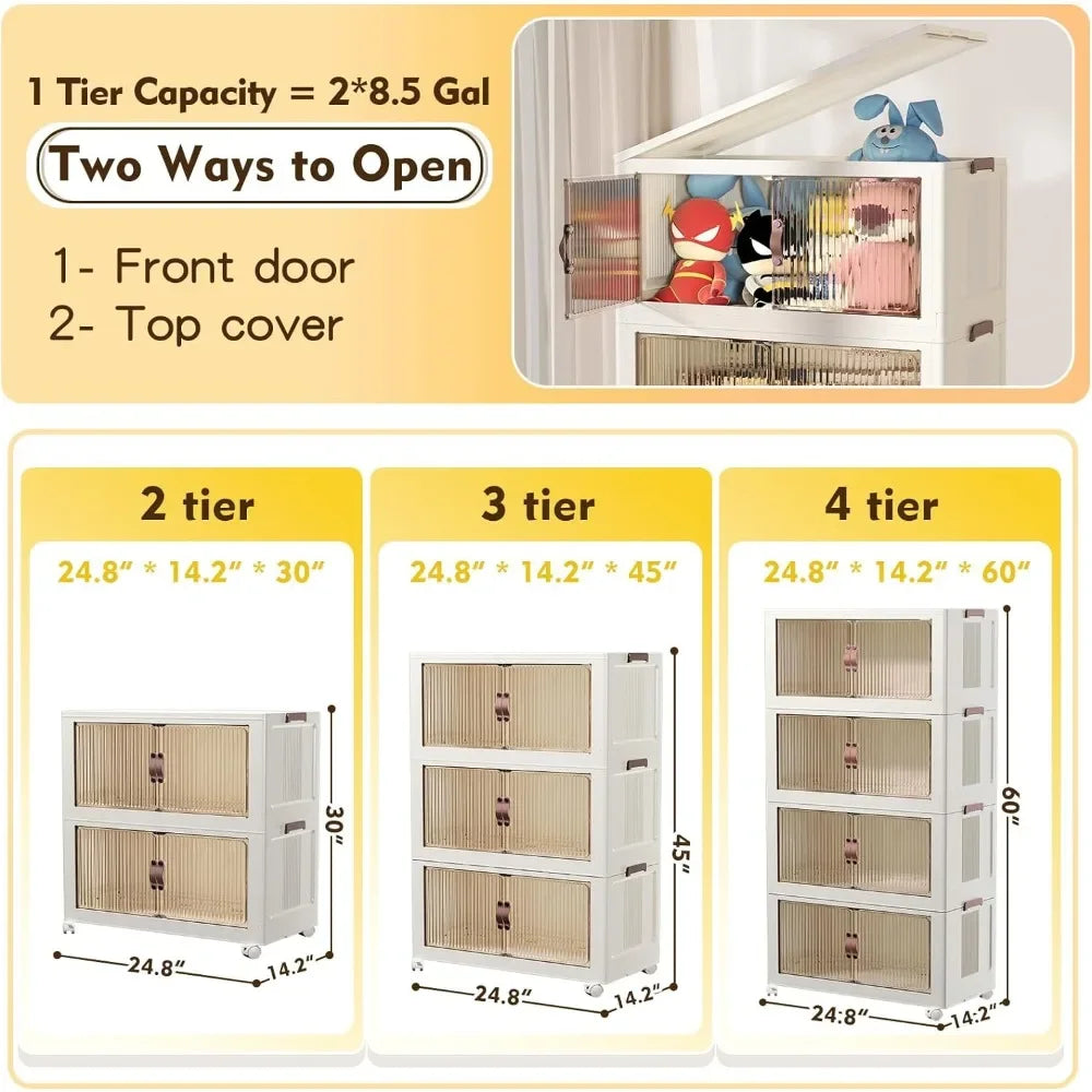 Foldable Stackable Toy Storage Containers