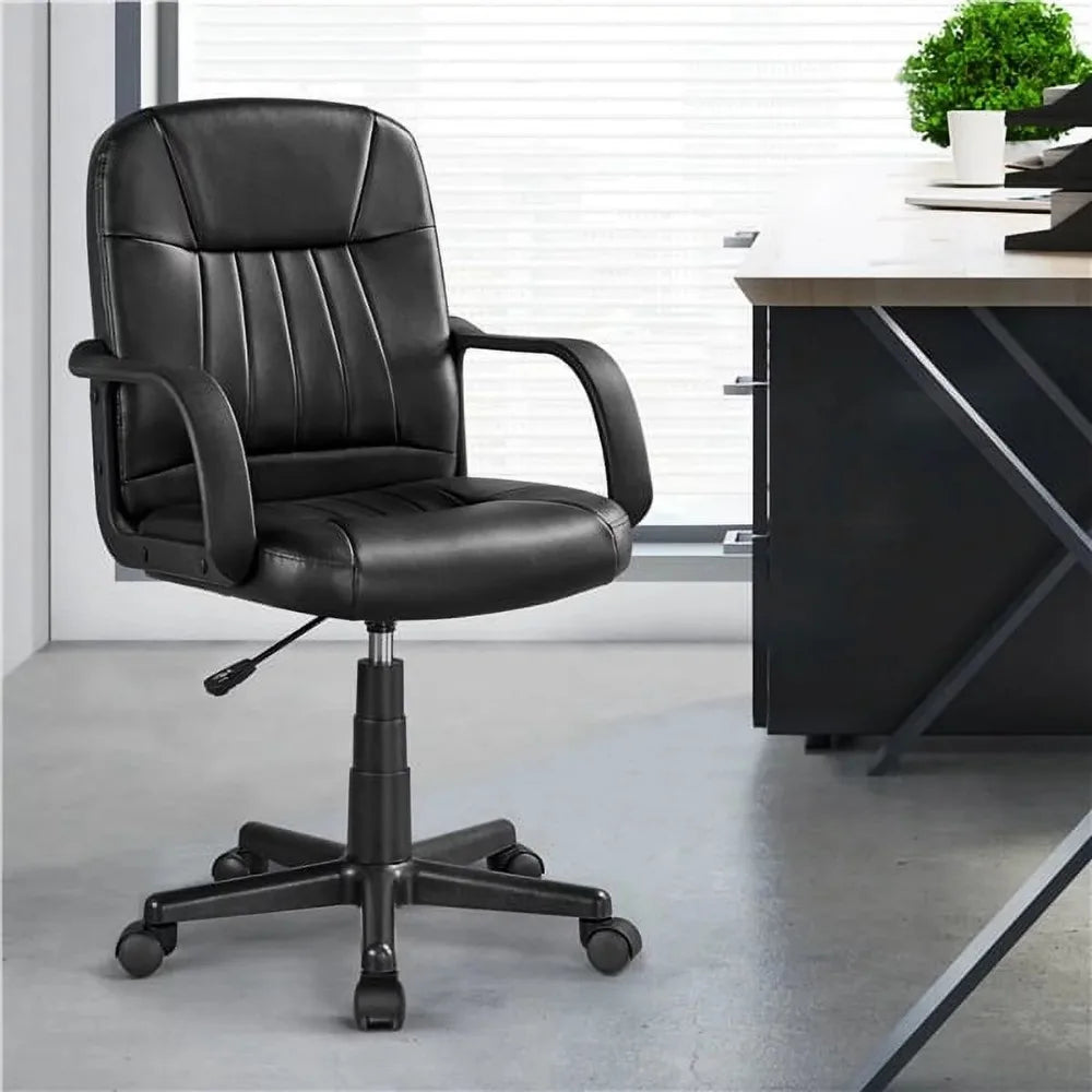 Adjustable Faux Leather Swivel Office Chair