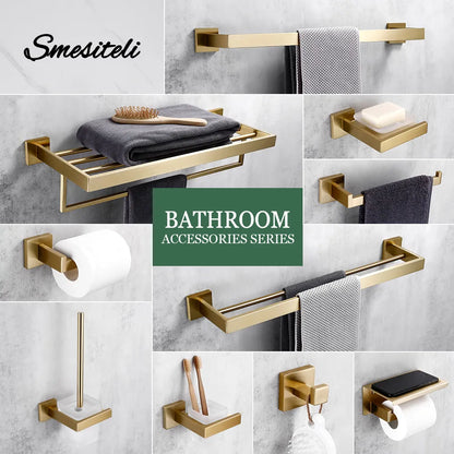 Matte Gold Towel Rack