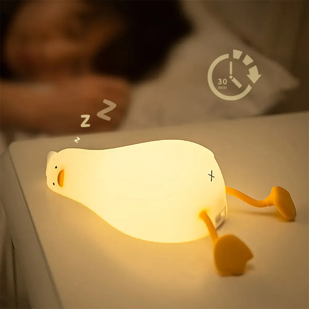 Cute Duck Design Silicone Led Night Light