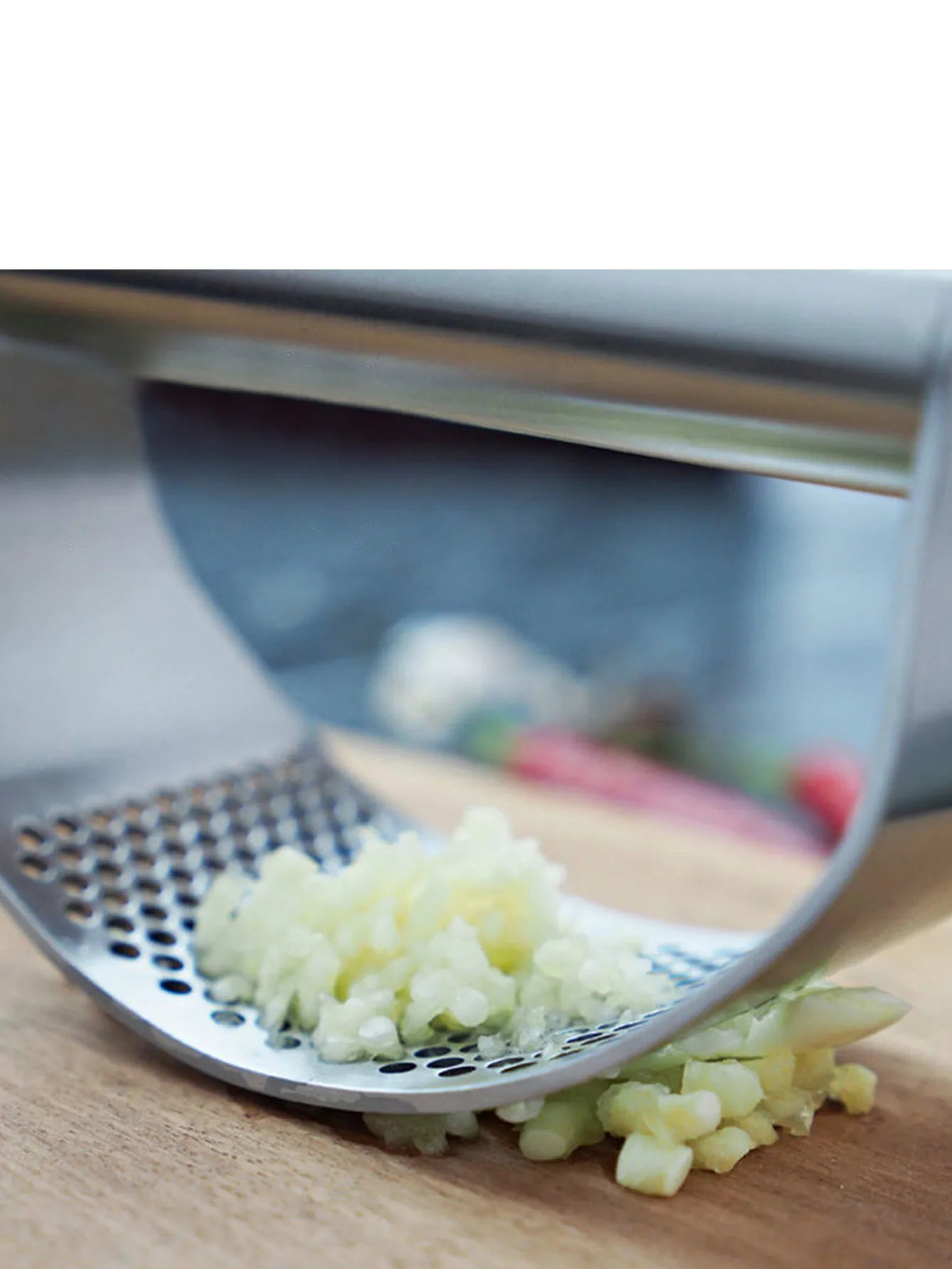 WORTHBUY Manual Stainless Steel Garlic Crusher