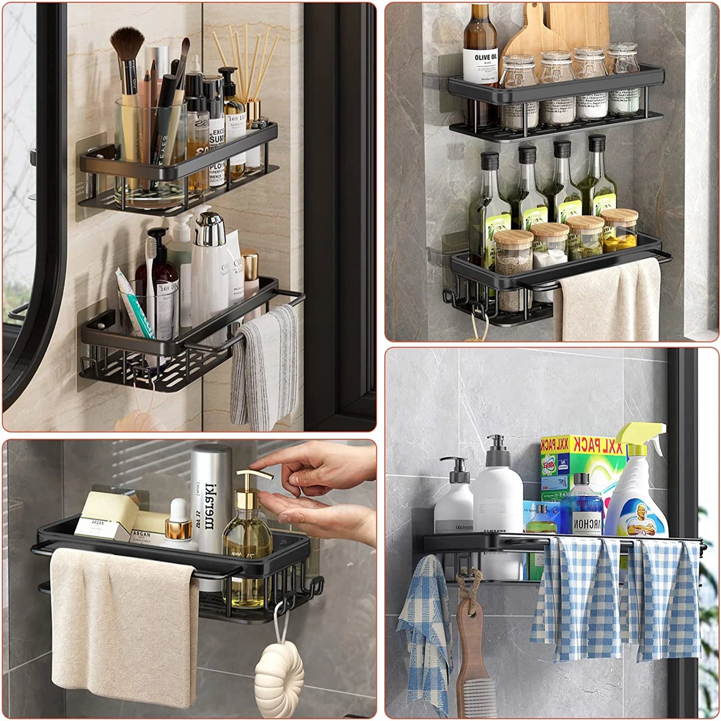 Bathroom Stainless Steel Shelf Storage Organizer