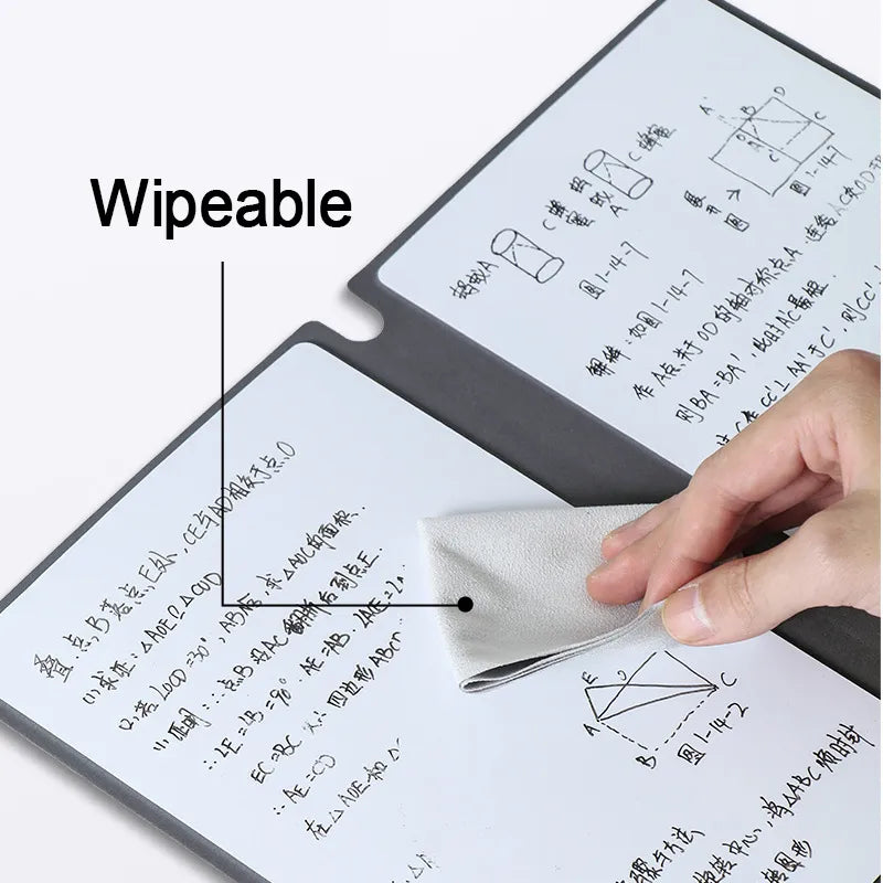 A5 Reusable Whiteboard Leather Notebook