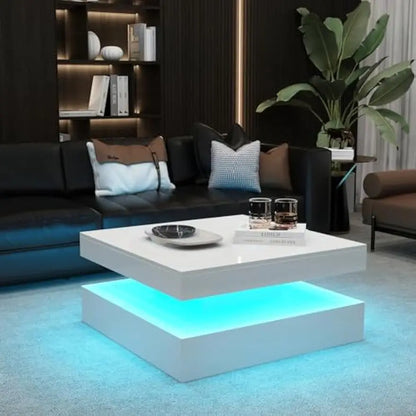 Modern Middle Coffee Table with Storage Drawers