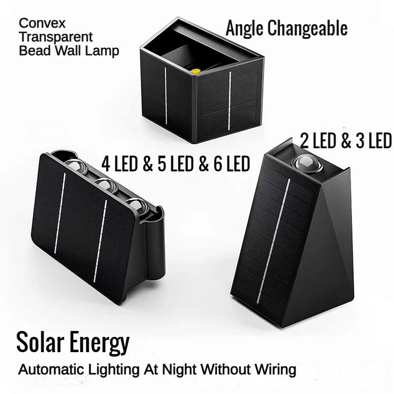 External Outdoor Wall Washer Solar Lights