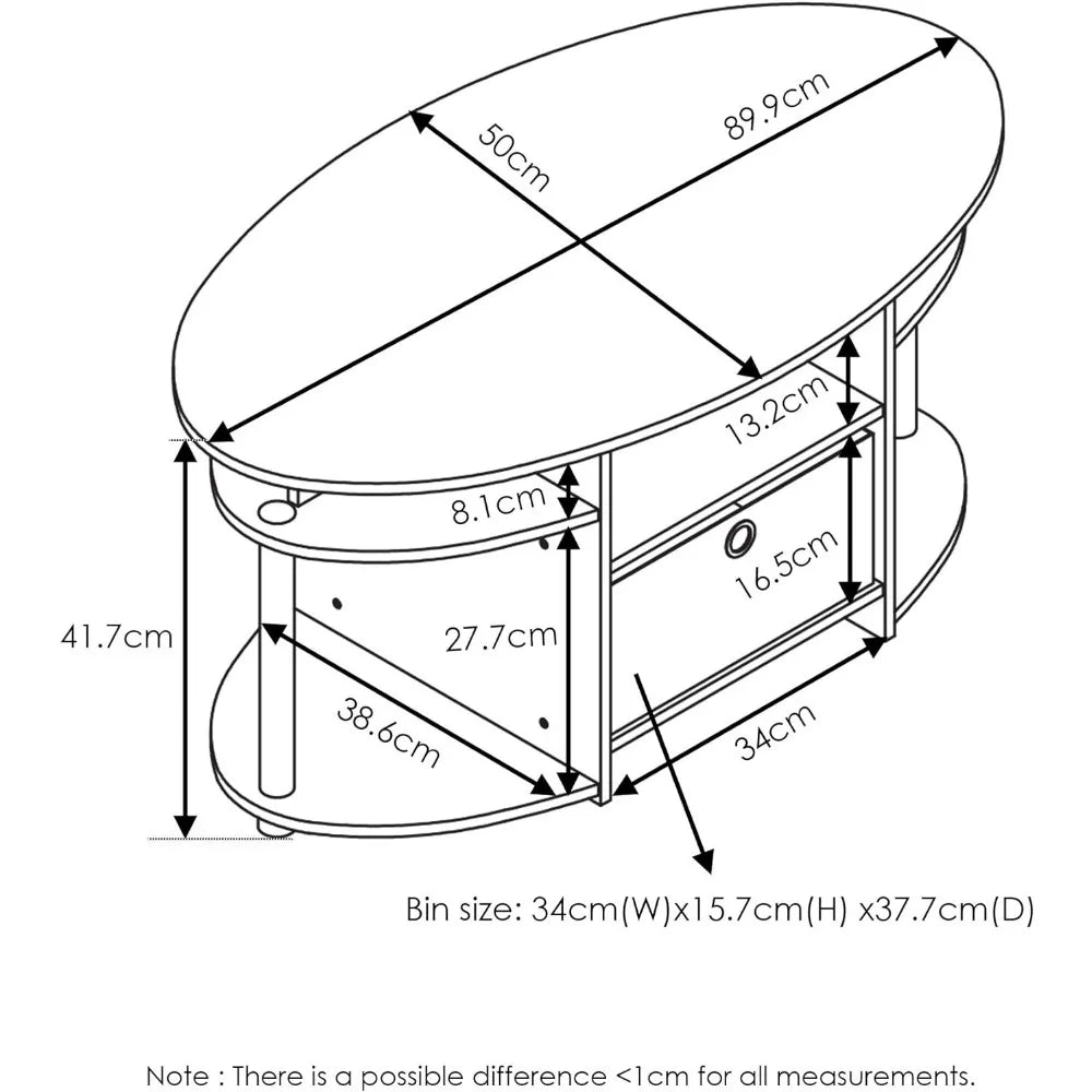 Simple Design Oval Coffee Table