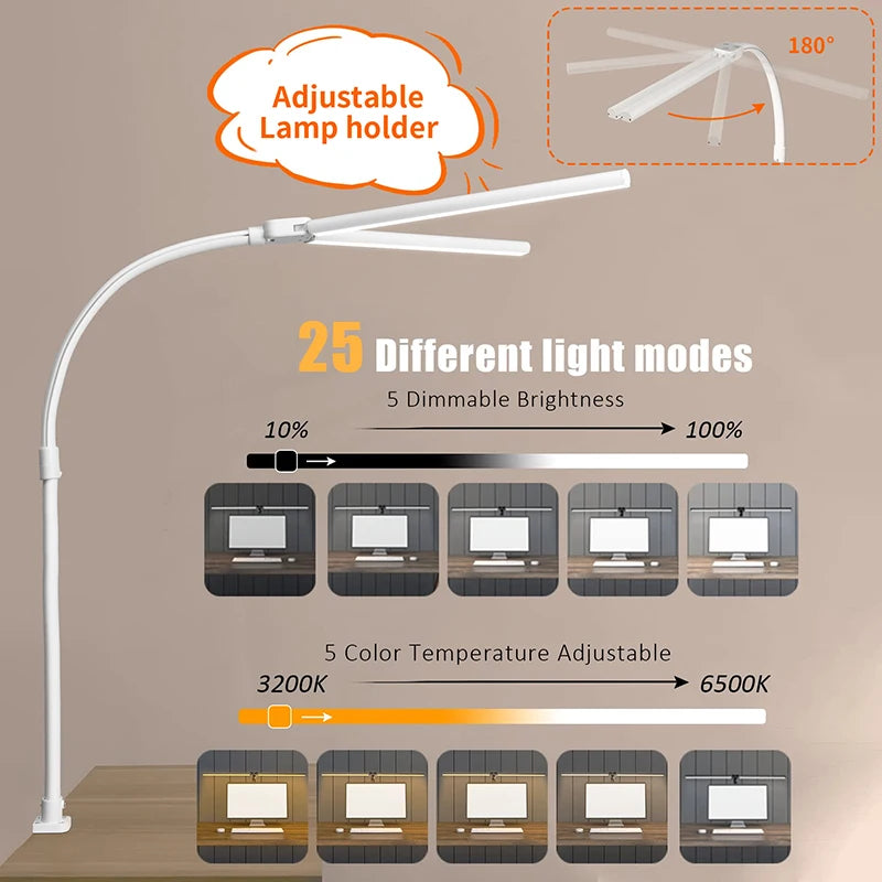 LAOPAO Double Head LED Desk Lamp