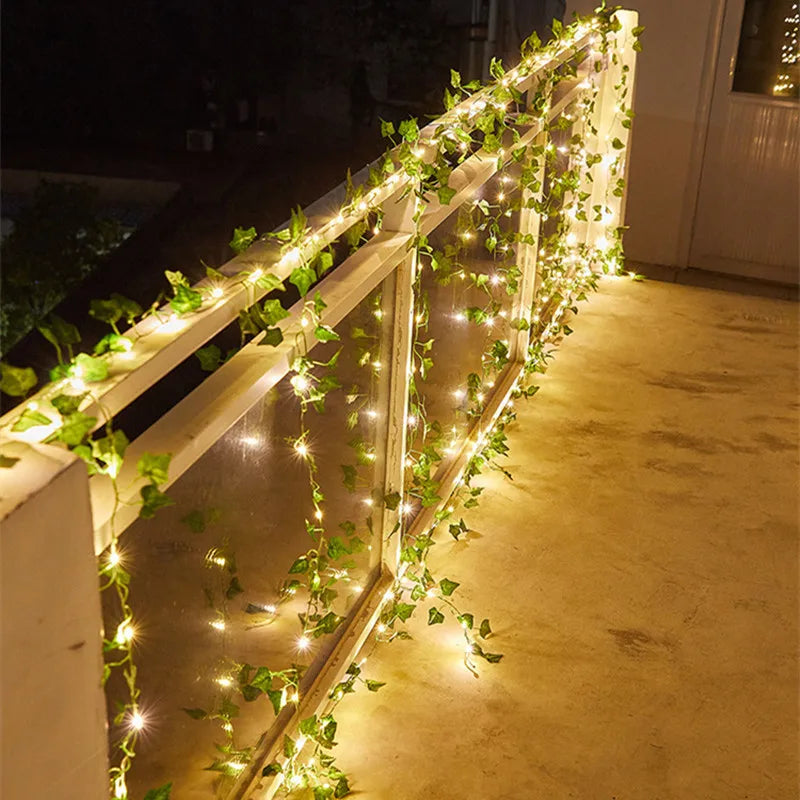 Artificial Leaf Flower Led String Lights