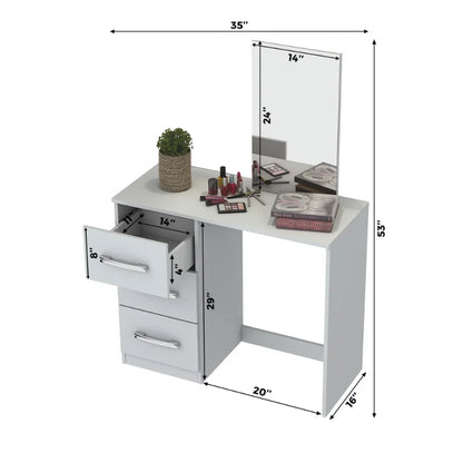 Ava Modern Vanity Table with Mirror