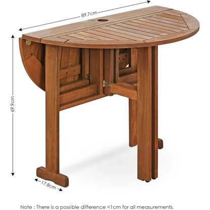 Hardwood Patio Furniture Gateleg Round Table