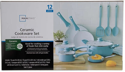 Mainstays 12pc Ceramic Cookware Set